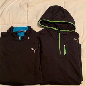 Puma Men’s Running Half Zips Size Large